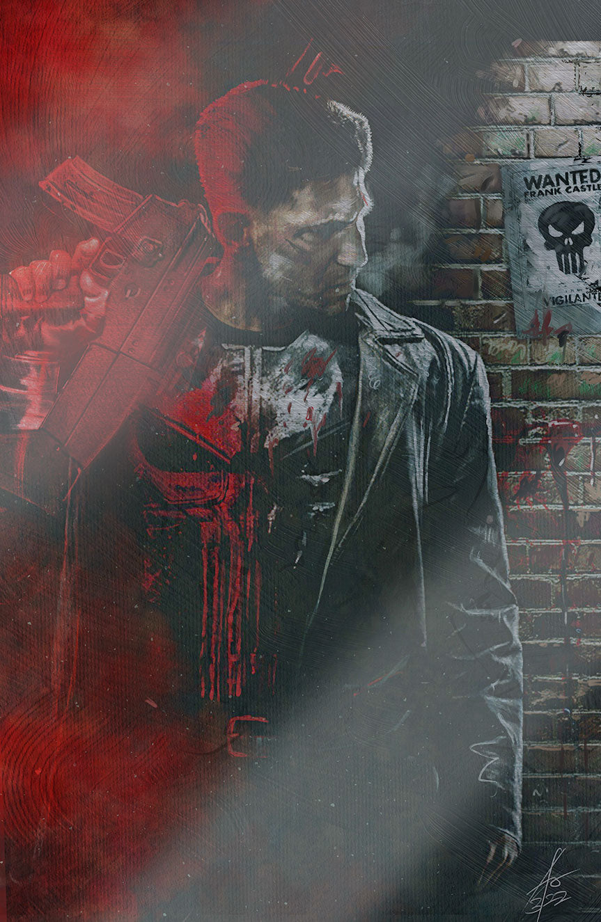 FAME: CHARLIE COX "PUNISHER WALL" ULTIMATE SPOT FOIL EDITION COVER BY RUDY AO C2E2 EXCLUSIVE SECRET DROP