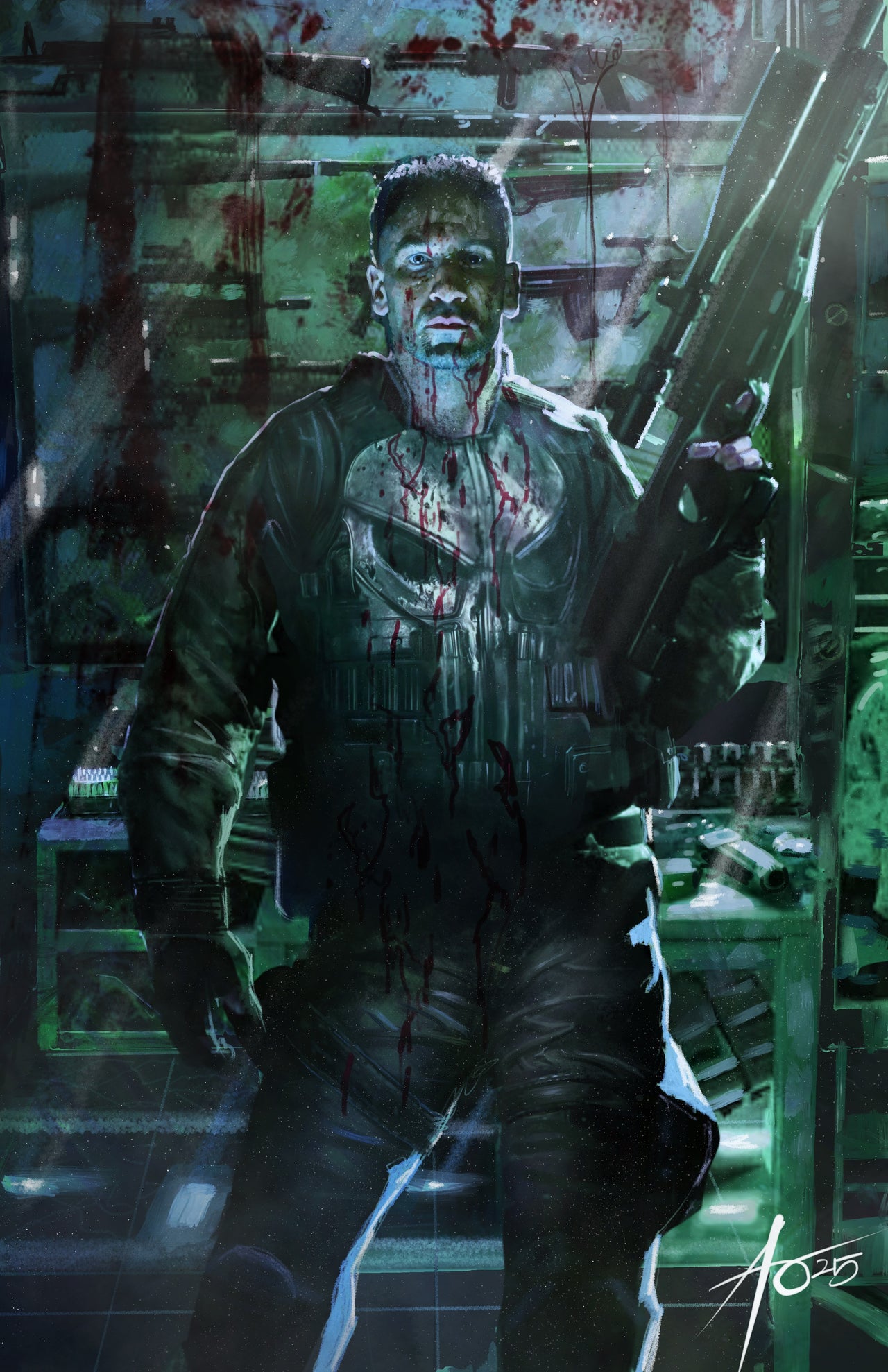 Fame: Charlie Cox "Punisher - Ready for War" Spot Foil Virgin Cover by Rudy Ao Dallas Fan Expo Exclusive
