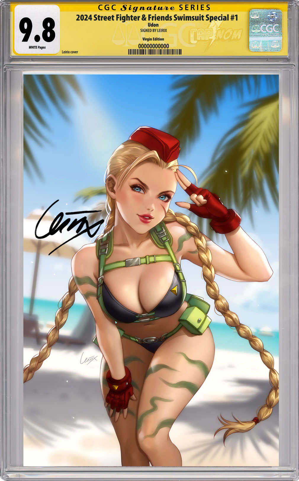 STREET FIGHTER & FRIENDS SWIMSUIT 2024 NYCC EXCLUSIVE CAMMY VIRGIN COVER CGC SS 9.8 SIGNED BY LEIRIX