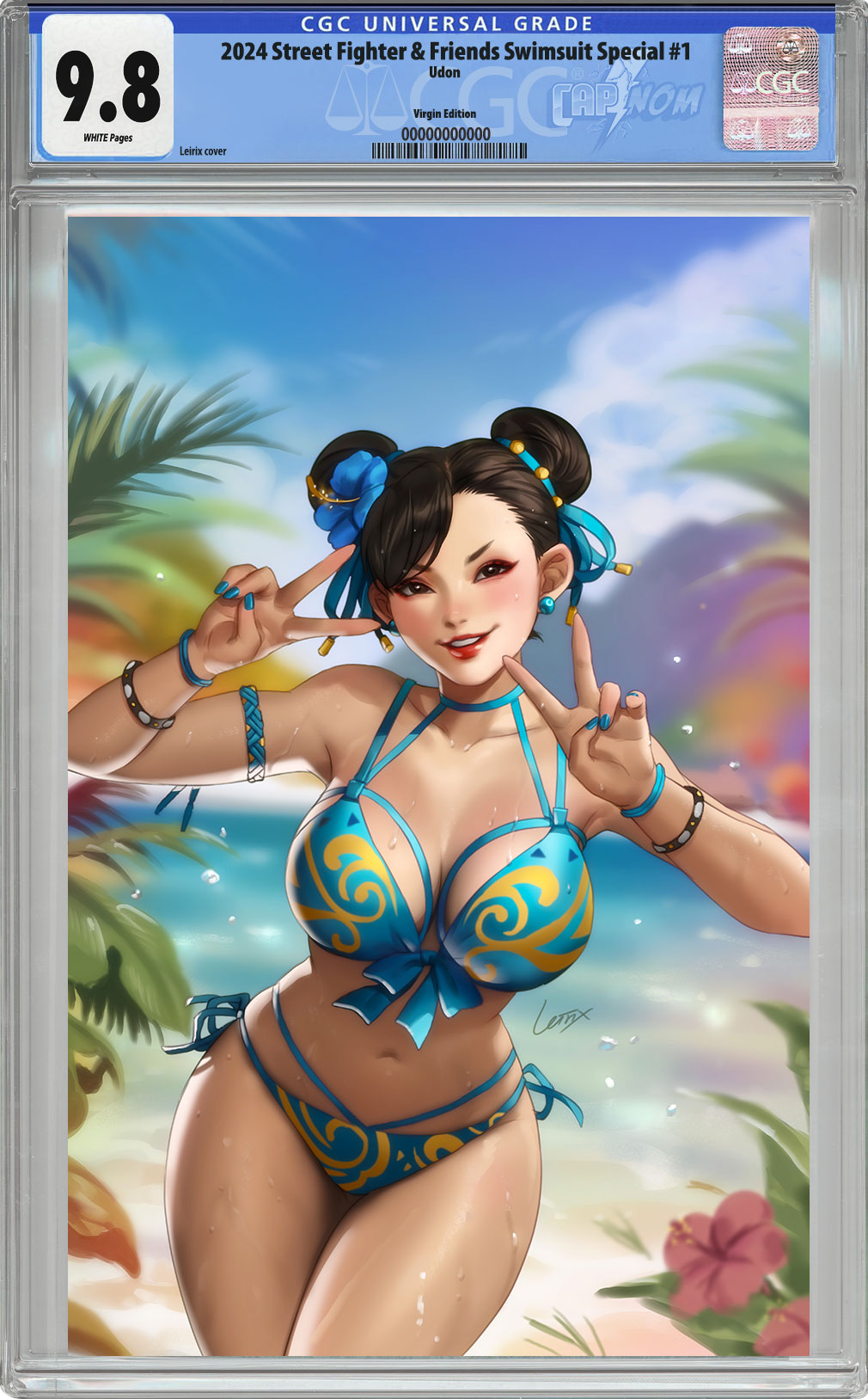 STREET FIGHTER & FRIENDS SWIMSUIT 2024 NYCC EXCLUSIVE CHUNG-LI  VIRGIN COVER BY LEIRIX CGC 9.8 BLUE LABEL