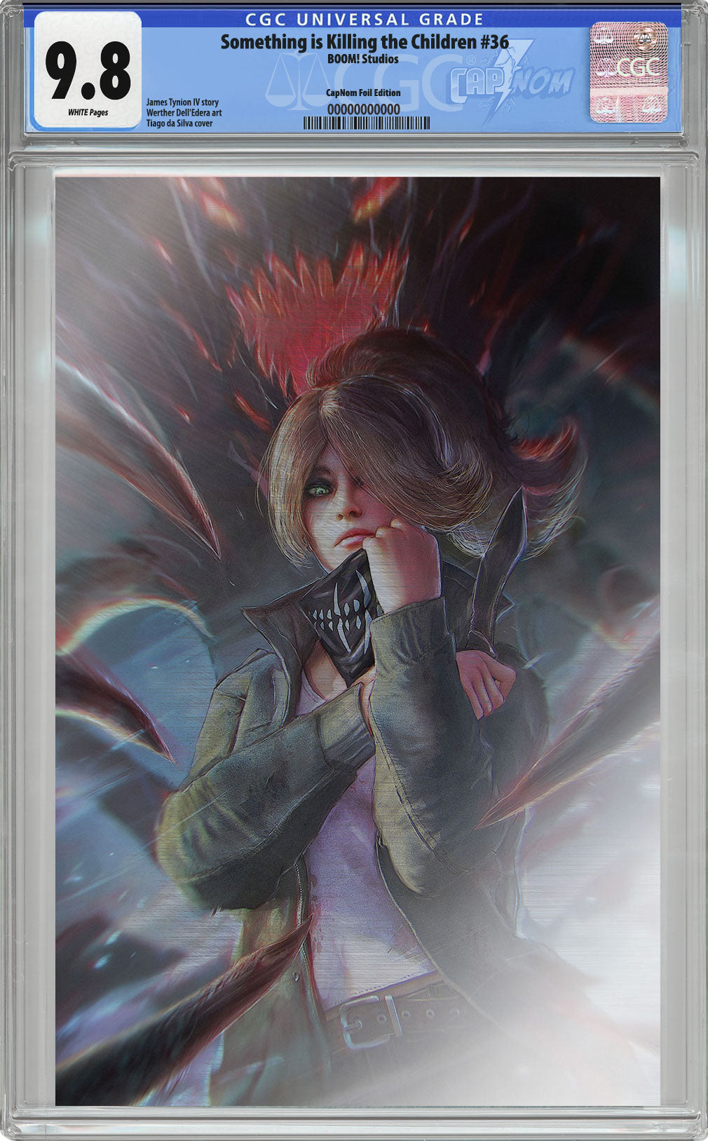 SOMETHING IS KILLING THE CHILDREN #36 C2E2 Exclusive Virgin Foil CGC 9.8 BLUE LABEL Cover by Tiago De Silva