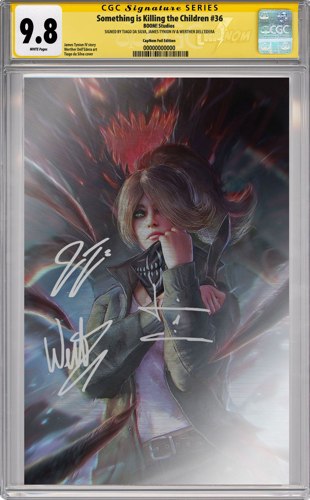 SOMETHING IS KILLING THE CHILDREN #36 C2E2 Exclusive Virgin Foil CGC SS 9.8 SIGNED BY TYNION, TIAGO, & WERTHER DELL EDERA