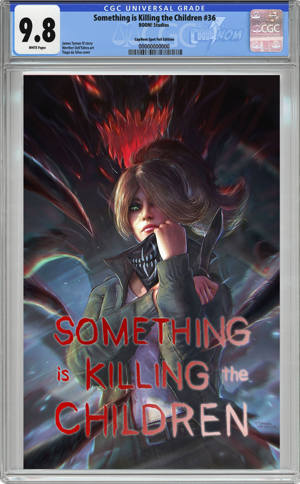 SOMETHING IS KILLING THE CHILDREN #36 C2E2 Exclusive Trade Spot Foil CGC 9.8 BLUE LABEL Cover by Tiago De Silva