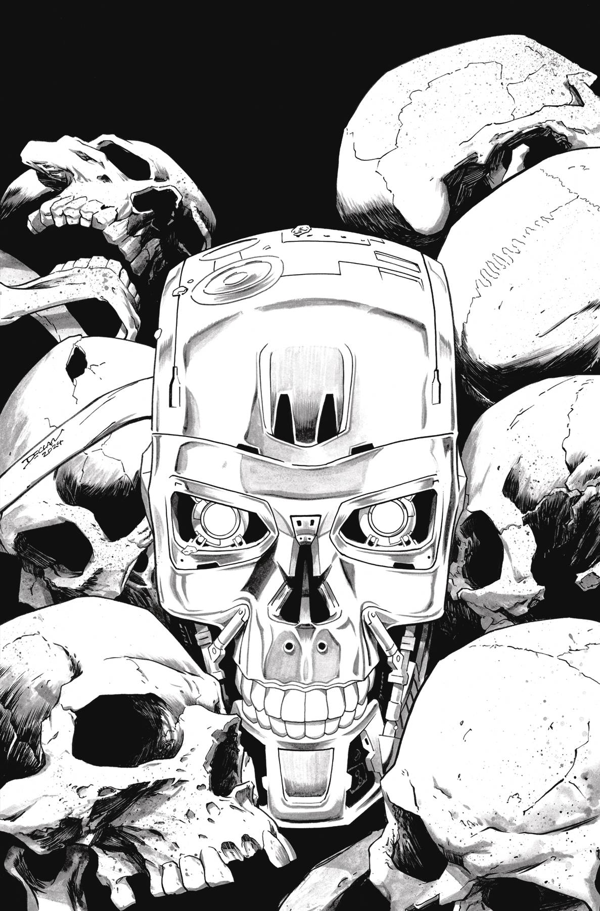 TERMINATOR #1 1:50 RATIO INCENTIVE BY SHALVEY LINE ART VIRGIN