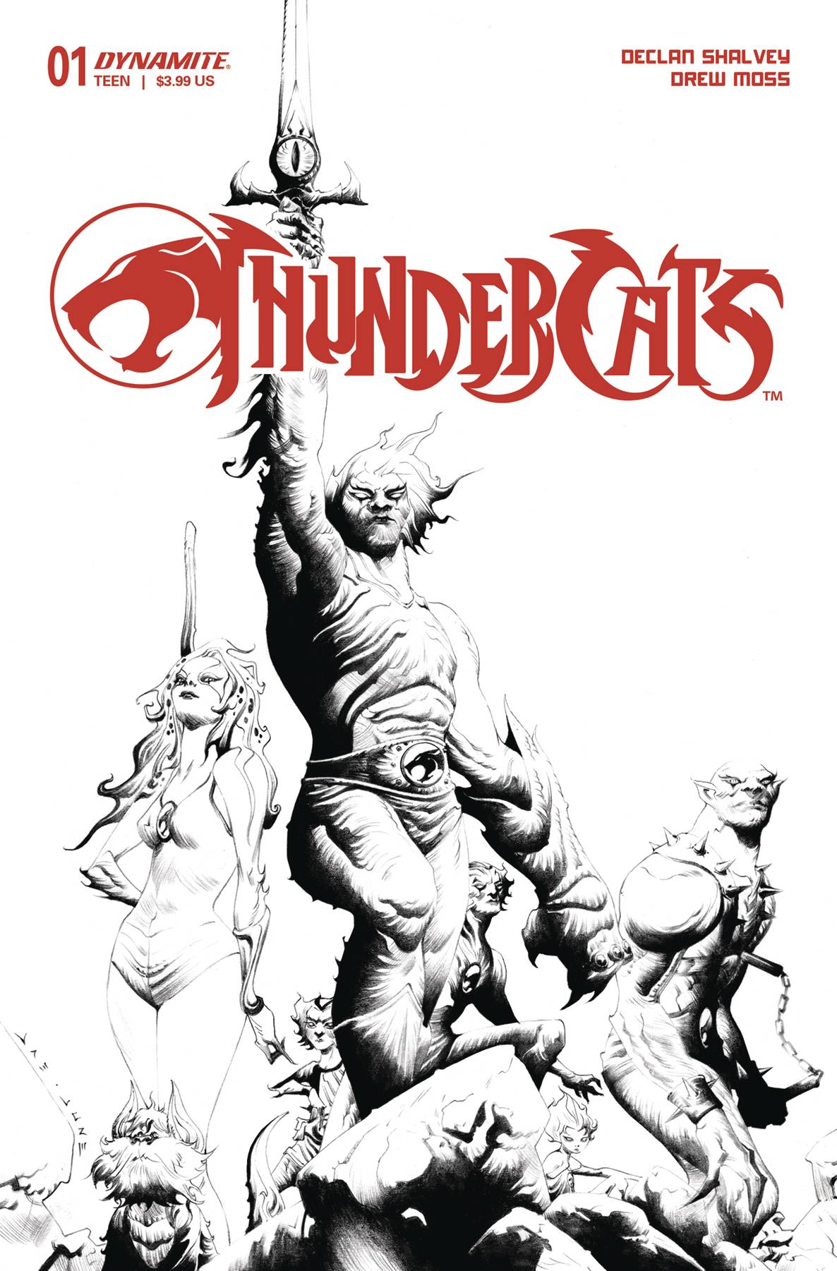 THUNDERCATS #1 INCENTIVE COVER 1:25 BY JAE LEE AND JUNE CHUNG LINE ART COVER