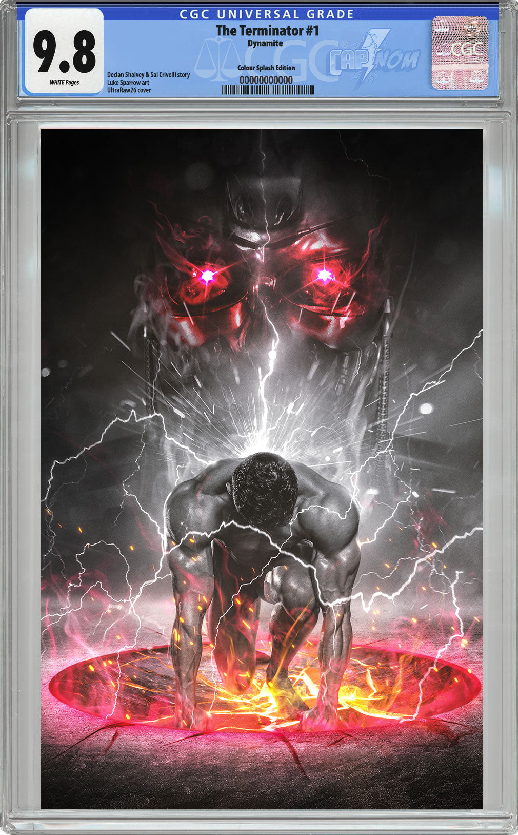 TERMINATOR #1 NYCC EXCLUSIVE COLOR SPLASH VIRGIN COVER BY ULTRARAW CGC 9.8 BLUE LABEL