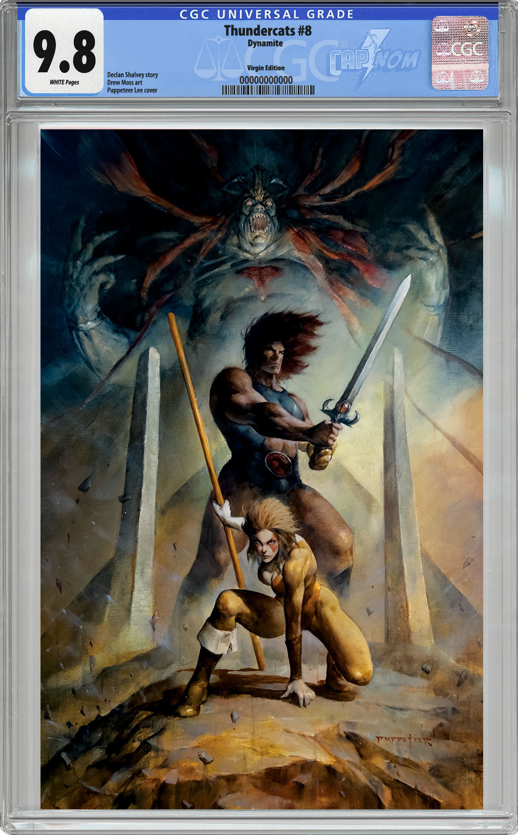 THUNDERCATS #8 NYCC EXCLUSIVE VIRGIN COVER BY PUPPETEER LEE CGC 9.8 BLUE LABEL