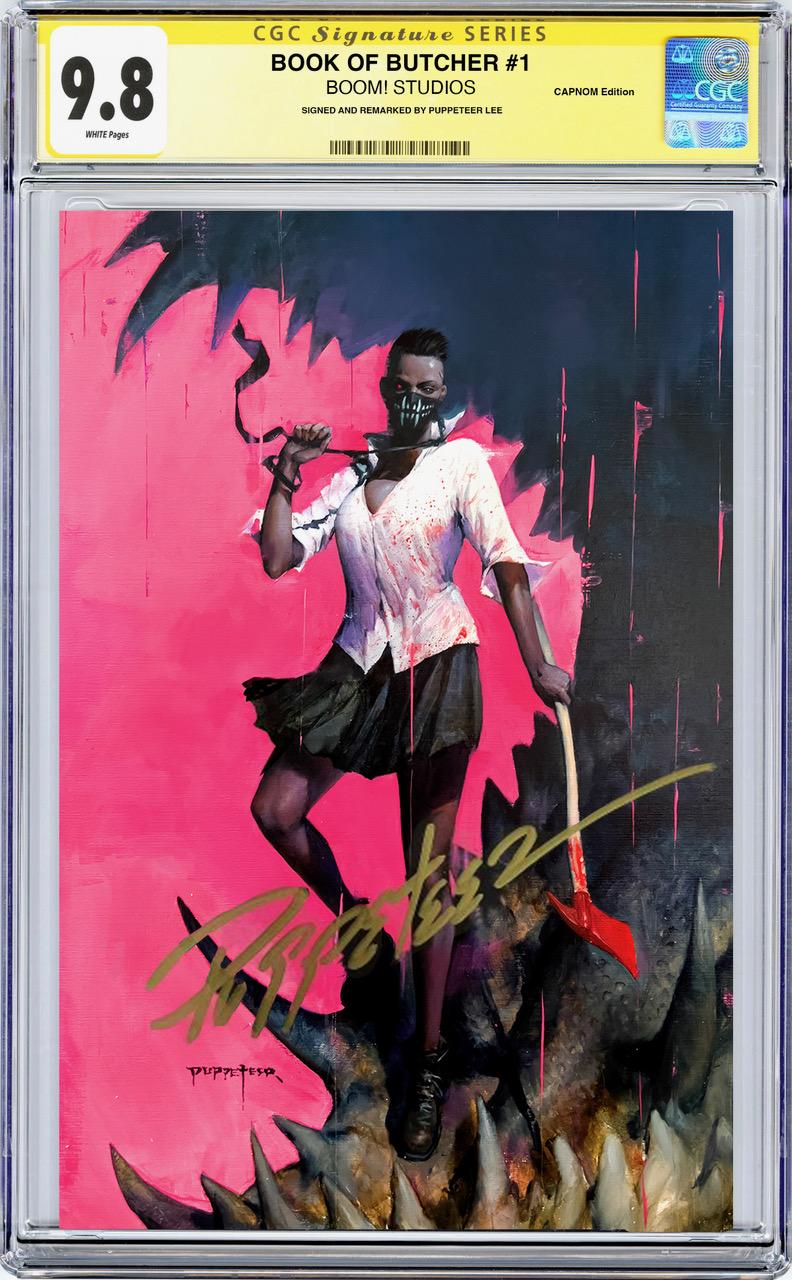 Book of Butcher #1 CGC SS 9.8 Megacon Exclusive Virgin Cover Signed by Puppeteer Lee