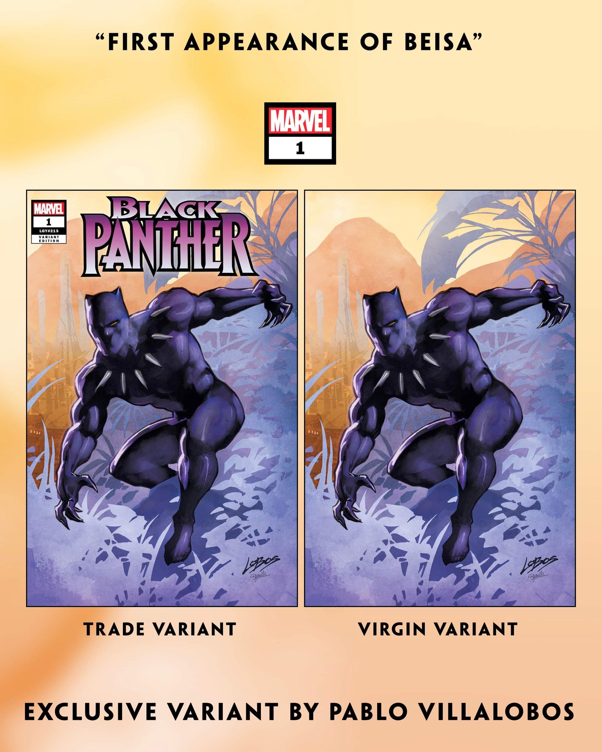 BLACK PANTHER #1  TRADE & VIRGN LOBOS VARIANT SET – Rabbit Comics