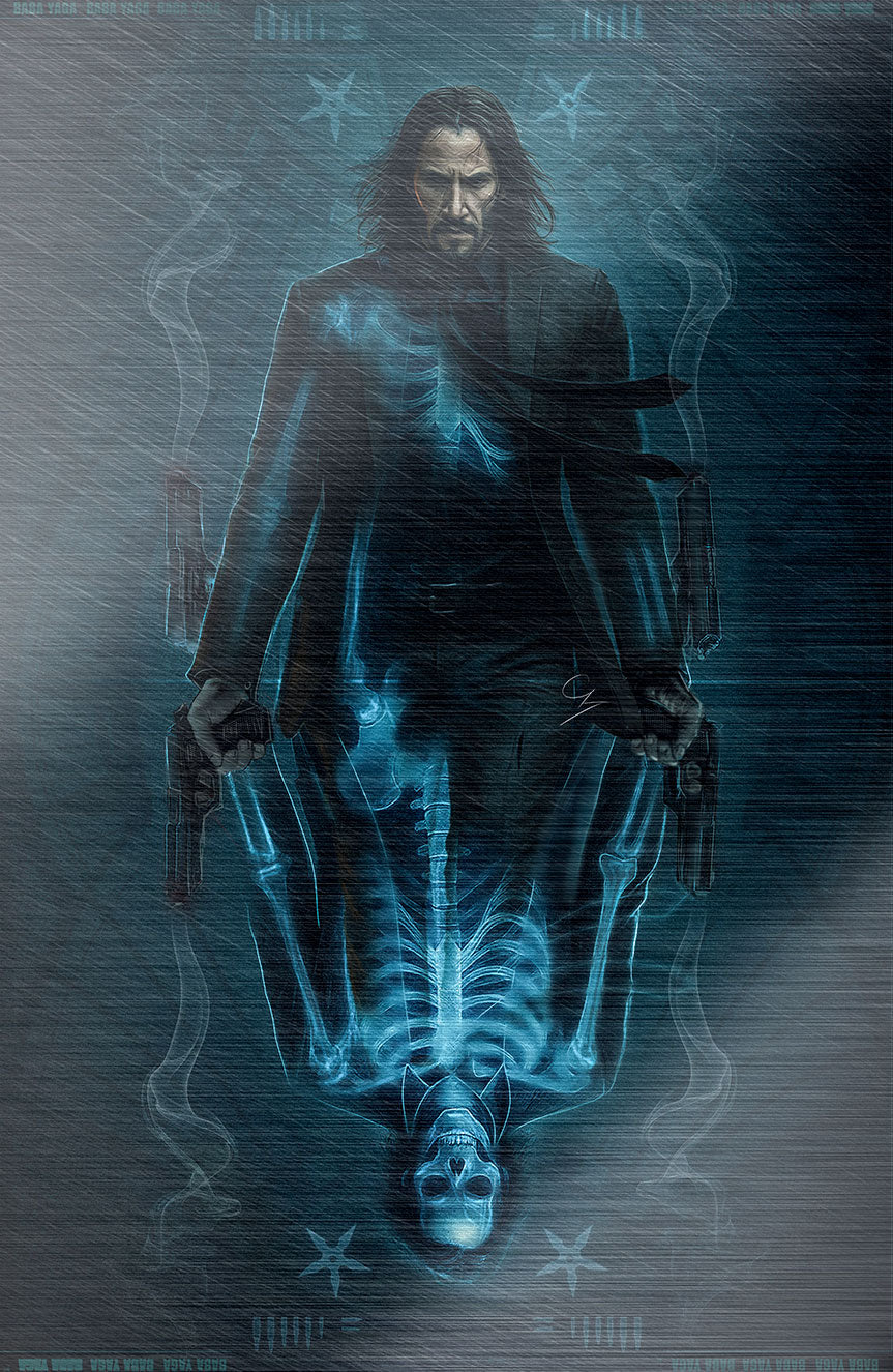 FAME: KEANU REEVES "SKELETAL HIT" COVER BY CHRISTOPHER BUST ULTIMATE SPOT FOIL COVER