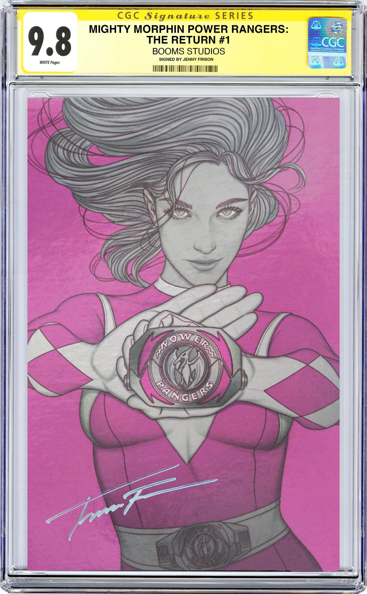 Mighty Morphin Power Rangers: The Return #1 CGC SS 9.8 Megacon Exclusive Foil Cover Signed by Jenny Frison