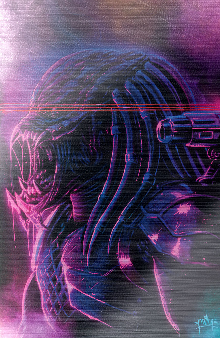 FAME: ARNOLD SCHWARZENEGGER "NEON KILLS" PREDATOR COVER BY MARTIN ZAVALA ULTIMATE SPOT FOIL EDITION