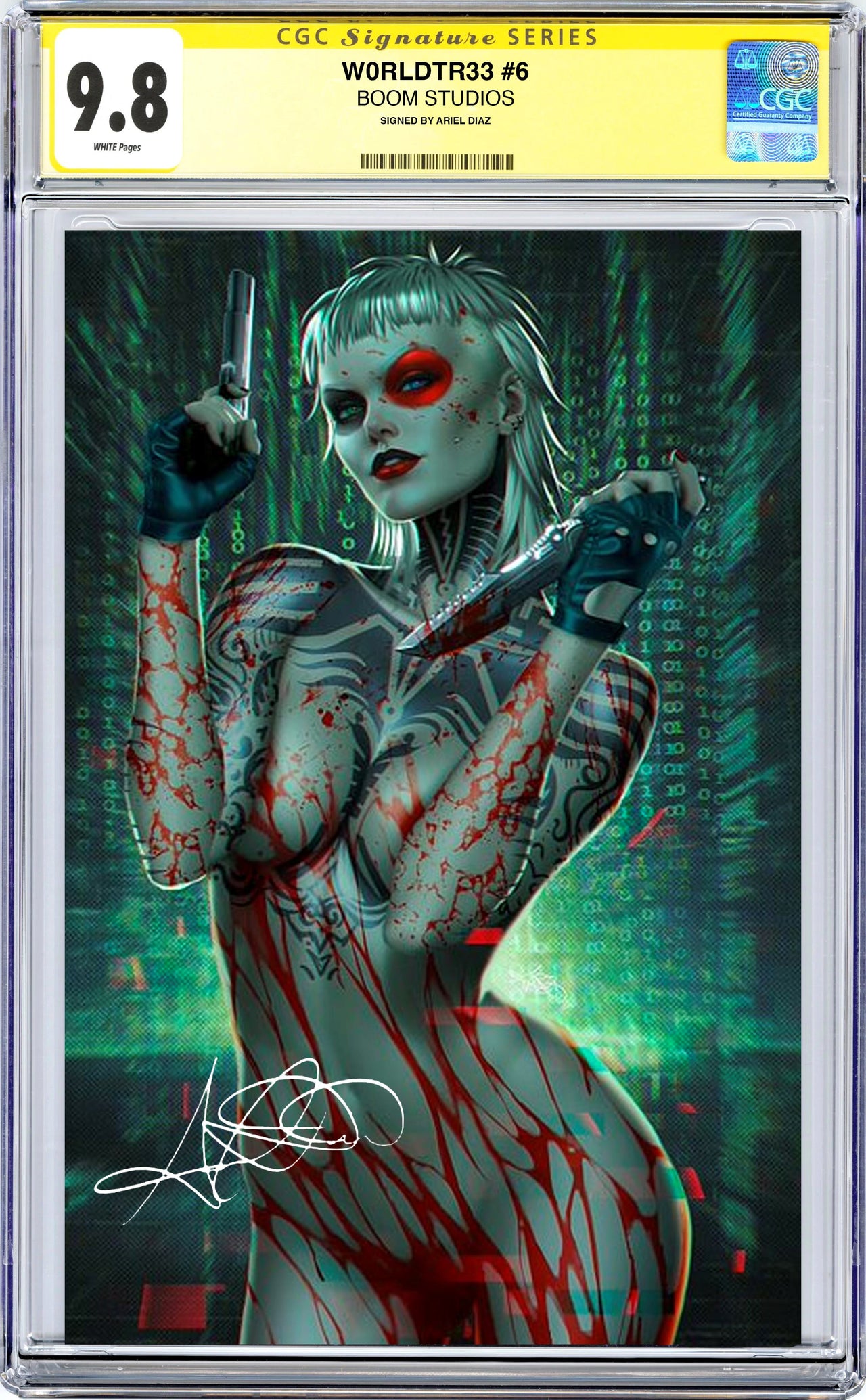 W0rldtr33 #6 CGC SS 9.8 Megacon Exclusive Virgin Cover Signed by Ariel Diaz