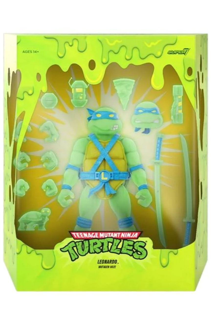 TMNT ULTIMATES LEONARDO MUTAGEN OOZE GLOW IN THE DARK FIGURE