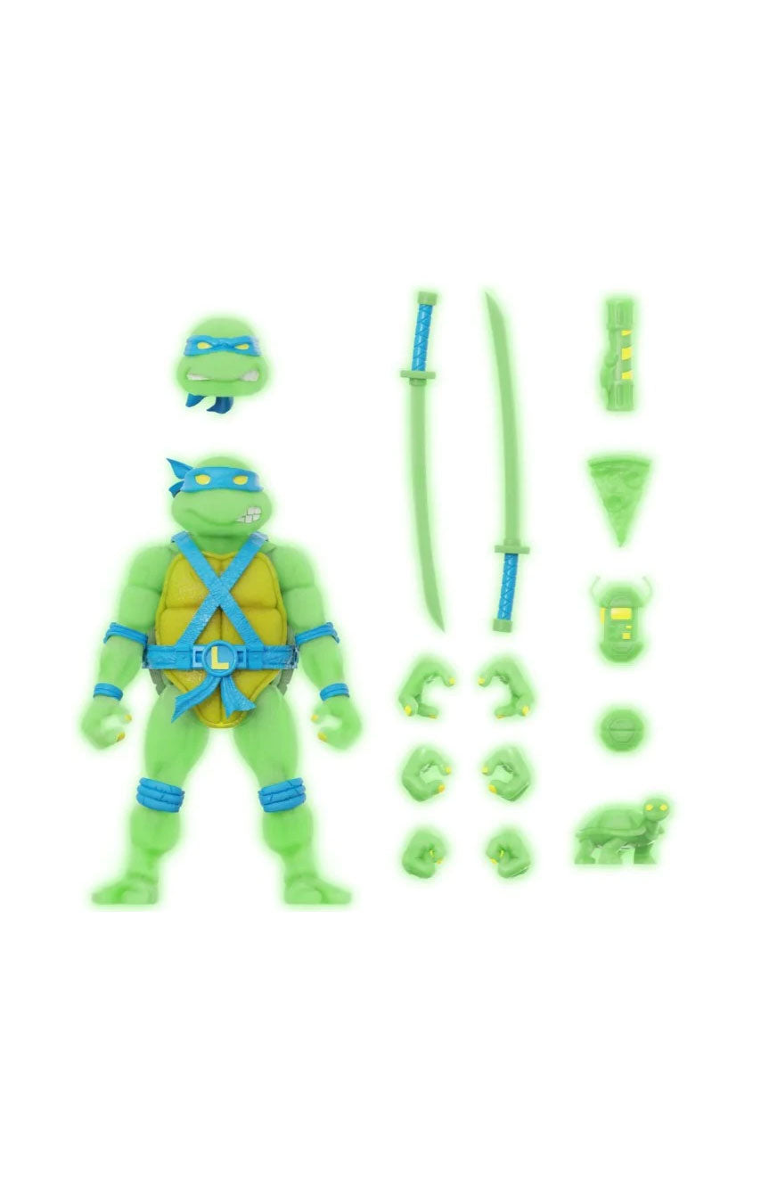 TMNT ULTIMATES LEONARDO MUTAGEN OOZE GLOW IN THE DARK FIGURE