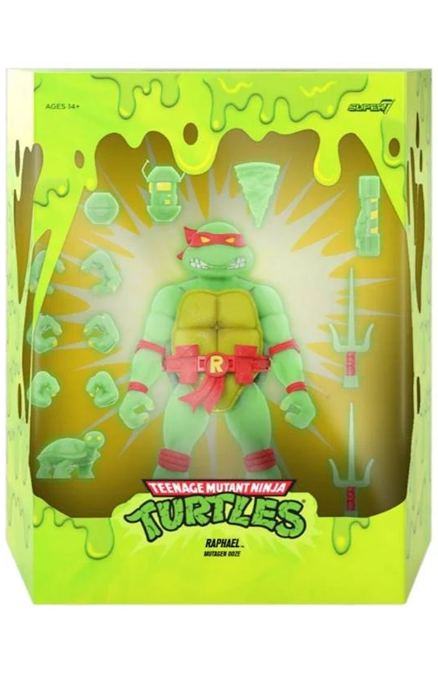TMNT ULTIMATES RAPHAEL MUTAGEN OOZE GLOW IN THE DARK FIGURE