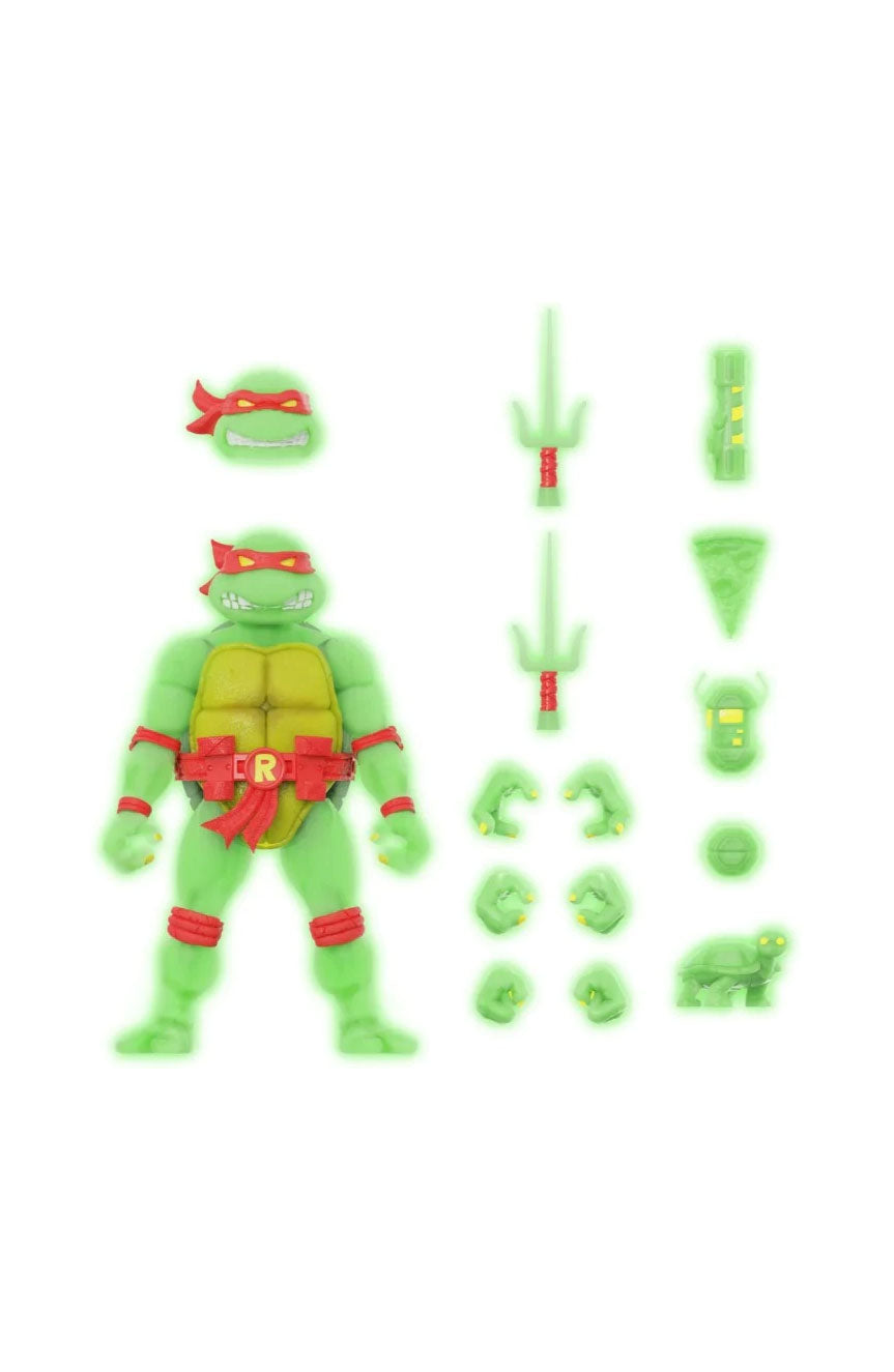 TMNT ULTIMATES RAPHAEL MUTAGEN OOZE GLOW IN THE DARK FIGURE