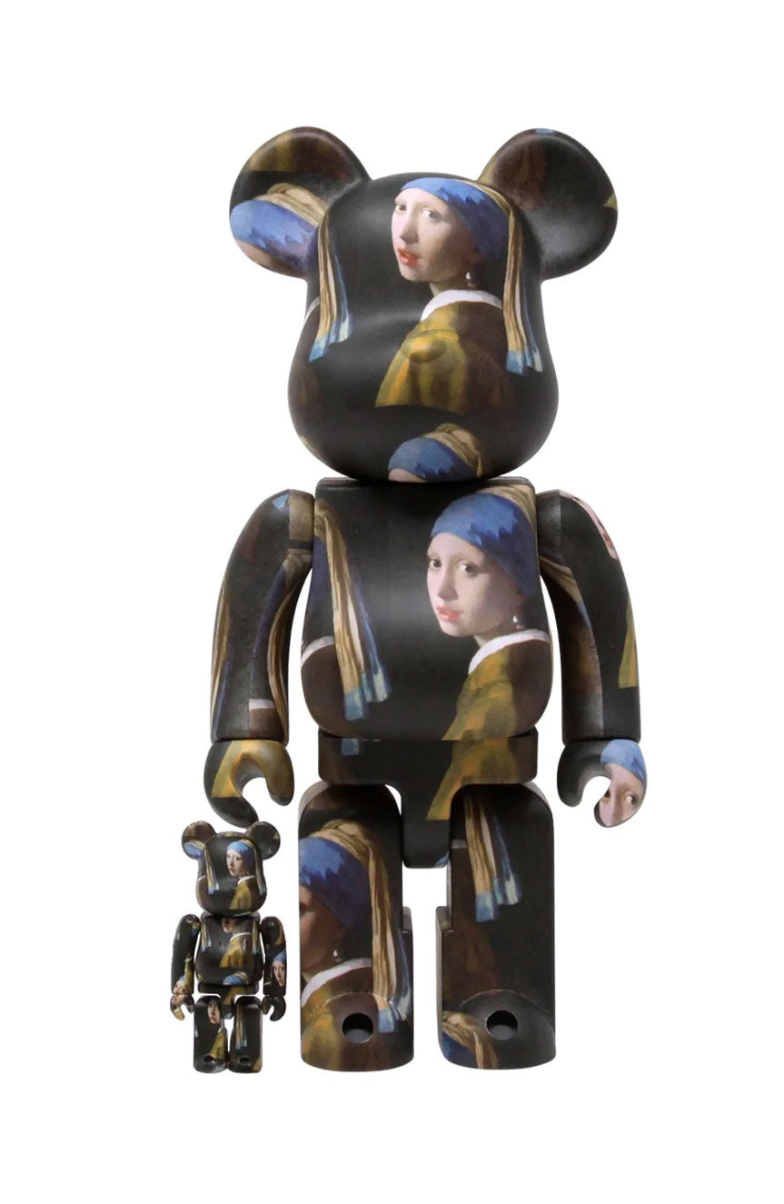 BEARBRICK JOHANNES VERMEER GIRL WITH PEARL 100% & 400%