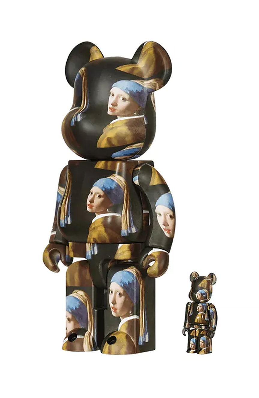 BEARBRICK JOHANNES VERMEER GIRL WITH PEARL 100% & 400%