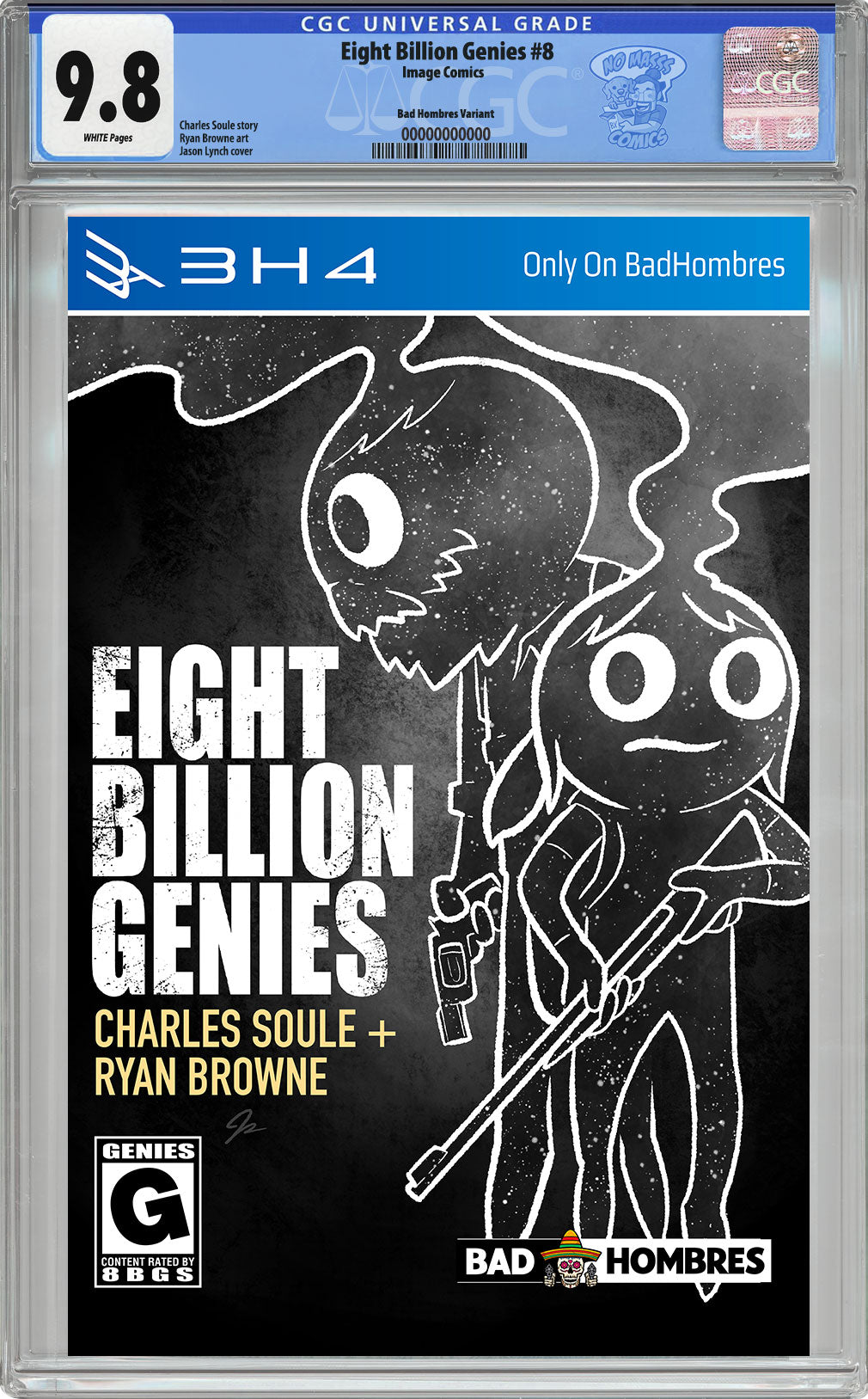 EIGHT BILLION GENIES #8 COVER BY FORGOT THE DUDES NAME MEGACON EXCLUSIVE CGC 9.8 Blue Label Remastered Version