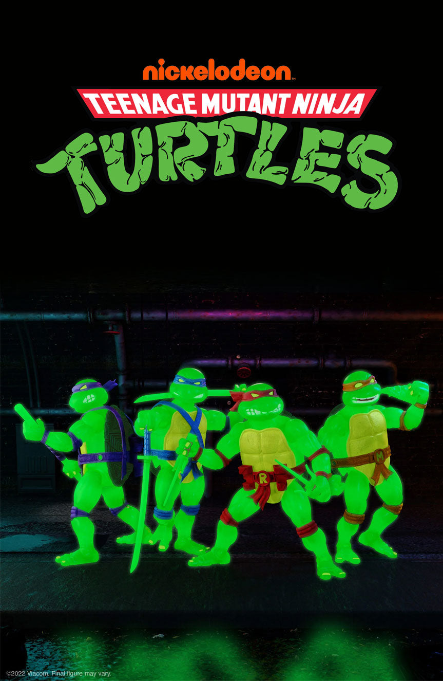 TMNT ULTIMATES MUTAGEN OOZE GLOW IN THE DARK 4 FIGURE SET